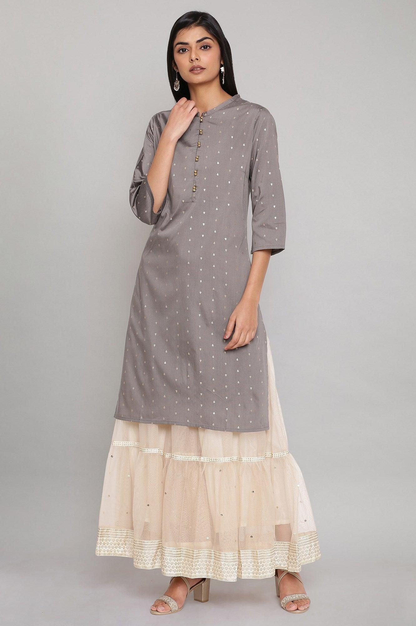 Grey Light Festive kurta