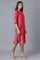 Rasberry Red Solid Festive Straight kurta