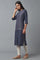 Navy Blue Yarn Dyed kurta