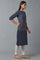 Navy Blue Yarn Dyed kurta