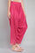 Dark Pink Shantung Draped Pants