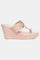 W Blush Embroidered Almond Toe Platform