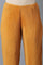 Orange Pleated kurta-Slim Pants Set