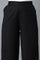 Black Solid Straight Fit Cotton Culottes With Elasticated Waist