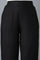 Black Solid Straight Fit Cotton Culottes With Elasticated Waist