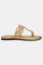 Aurelia Woven Design Antique Gold Round Toe Flat