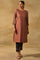 Dusty Pink Silk Viscose Tussar kurta