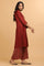 Red Solid kurta in Lustrous Modal Satin