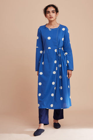 Indigo Hand Block Print kurta