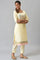 Beige Viscose Embroidered kurta