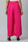 Bright Pink Ankle Length Solid Palazzo