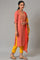 Aurelia Orange kurta-Trouser-Dupatta-