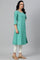 Marine Green A-Line Shantung kurta