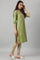 Olive Embroidered Straight kurta