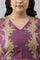 Plus Size Purple Festive Gathered Dress With Sequin