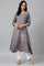 Dusk Purple Embroidered kurta