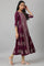 Purple Paisley Print kurta With Sequin Highlighting