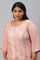 Plus Size Blush Pink Mukaish Printed kurta