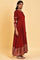 Maroon Embroidered Festive Gown