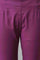 Orchid Purple Cotton Blend Slim Pants