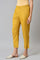 Yellow Embroidered Straight Pants