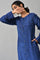 Cobalt Blue Solid kurta and Slim Pants Co-ord Set