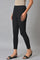 Black Solid Skinny Fit Tights With Elasticated Waist