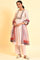 Light Pink Embroidered Kurta, Pants And Dupatta Set