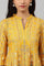 Mustard Yellow Kalidar Printed Dress