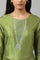 Green Embroidered Festive kurta