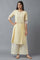 Yellow Mock Layer Printed kurta