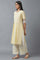 Yellow Mock Layer Printed kurta