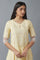 Yellow Mock Layer Printed kurta