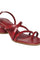 W Embroidered Maroon Round Toe Block