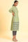 Fern Green Printed Kurta And Pants Set