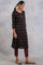 Dark Brown Ajrakh Print A-Line kurta