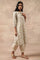 Ecru Pleated Hem Salwar Pants