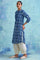 Indigo Booti Dabu Print kurta