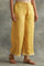 Mustard Printed Parallel Pants