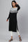 Black Colour Blocked Winter Plus Size kurta