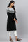 Black Colour Blocked Winter Plus Size kurta