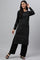 Black Ankle Length Straight Winter Palazzo