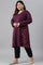 Purple A-Line Embroidered Plus Size Winter kurta