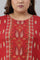 Red Paisley Printed Plus Size Winter kurta