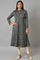 Teal Blue Flared Winter kurta