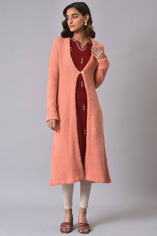 Pink Winter Women Cardigan