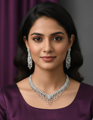 Designer Zirconia Elegance Necklace Set