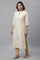 Beige Straight Floral Printed Kurta