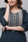 Blue Embroidered Festive Ethnic Kurta