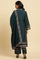 Dark Green Embroidered Festive Kurta, Pant And Dupatta Set